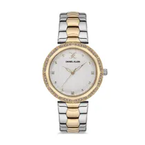 Relógio Analógico Feminino Daniel Klein Premium DK.1.12551-6 - Prata/Dourado