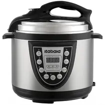Panela de Pressão Elétrica Itatiaia PPMID2002 900 Watts 5 Litros 220V ~ 50/60 HZ - Prata/Preta