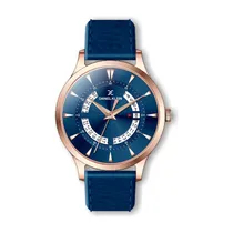 Relógio Analógico Masculino Daniel Klein Premium DK.1.12473-4 - Rosa Ouro e Azul