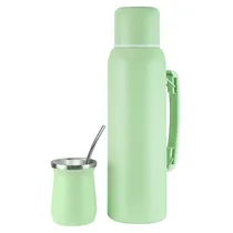 Garrafa Térmica Vacuum Insulated Bottle IH1200 - 1.2L - com Cuia de 180ML e Bomba - Verde