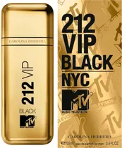 Perfume Carolina Herrera 212 Vip Black NYC MTV Edp 100ML - Masculino