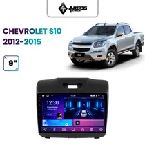 Marco Adaptador / Frame / Moldura I-Kit 9* Chevrolet S10 - Isuzu 2012-15 Cinza  Marco Adapt...