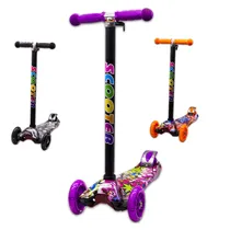 Patinete Infantil Scooter Hayattech com LED - Todas As Cores