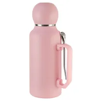 Garrafa Térmica Vacuum Insulated Bottle IH1300 - 1.3L - com Cuia e Bomba - Rosa Claro