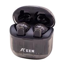 Fone de Ouvido Sem Fio Keen Earphones Y89 com Bluetooth V5.3 - Transparente/Preto