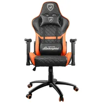 Cadeira Gamer Lamborghini Veneno Noctis LB-GC Nero - Preto / Laranja  Cadeira Gam...