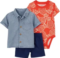 Conjunto Carter's 1Q474210 - Masculino (3 Peças)