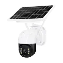 Câmera de Segurança IP Solar Wifi 1080P/3MP com Microfone, Visão Noturna, Sensor de Movimento, À Prova D'Água IP66 / App Icsee - Branca