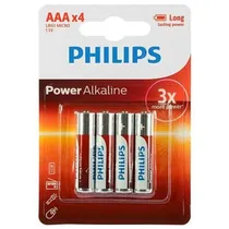 Pilha Philips AAA LR03P4B/97 4 Pilhas Alcalina