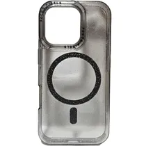 Capa Cisen Magnético para iPhone 16 Pro - Preto Transparente