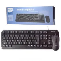 Teclado Philips C212 + Mouse Combo com Fio USB