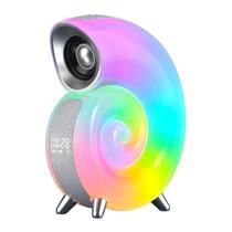 Lampada LED Speaker Blulory Conch Music Light N70 5V / 2A / 6W / Recarregavel / 2000MAH - Cinza