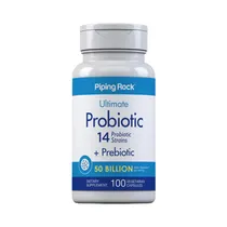 Suplemento Piping Rock Probiotic 14 Strains 50 Billion 100 Cápsulas