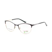 Armação para Óculos de Grau Visard HT77067 C4 Tam. 54-16-140MM - Preto/Dourado