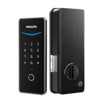 Fechadura Elétrica Philips DDL502-13HBS - Impressão Digital/Código Secreto/Aplicativo - Preto Fechadura Elétrica Philips DDL502-13HBS - Impressão Digital/Código Secreto/Aplicativo - Preto