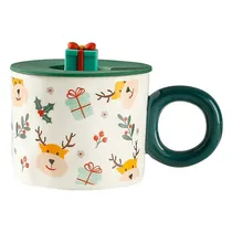 Caneca de Porcelana Natalina Papai Noel Xícara Café