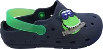 Sandália Crosc Infantil Pé com Pé 55177-034 - Azul Marinho/Verde