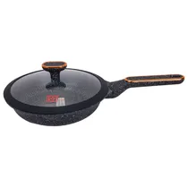 Frigideira Induçao Ucc Life Preta 24CM com Tampa