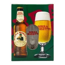 Birra Moretti Cerveza Pack c/Copa 330ML