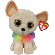 TY Peluches Beanie Boos Chewey Chihuahua Mediano Tela Poliester 3AÑOS + Multicolor