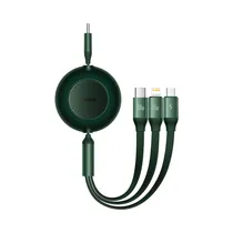 Cable Baseus CAMJ010206 USB-C A Lightning + Micro + USB-C 1.1M Verde