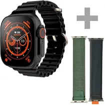 Relógio Blulory Ultra Max com Bluetooth - Preto + 2 Pulseiras