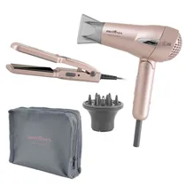 Kit Britânia Travel - Secador + Alisador - 1200W - Bivolt - Rosê Gold