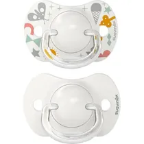 Suavinex Nursery Chupete Fisio 0/6M 2UNID. A Walk L3 Sil 0-6M+ Gris