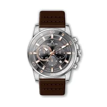 Relógio Analógico Masculino Daniel Klein Exclusive DK.1.12448-5 - Prata e Marrom
