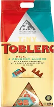 Chocolate Toblerone Tiny White, Milk & Crunchy Almond - 256G (32 Peças)