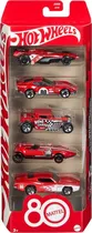 Hot Wheels 80° Aniversário Mattel - JGK08 (5 Peças)
