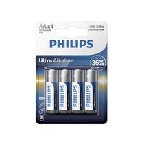 Pilhas Philips Ultra Alkaline AA com 4 Pilhas - LR6E4B/97