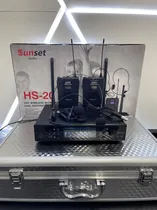 Microfone Sunset HS-20 c/2 Cabeca/Lapela c/Case