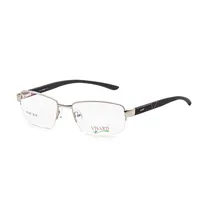 Armação para Óculos de Grau Visard B2348Z C7 Tam. 56-18-138MM - Prata/Preto