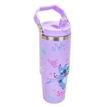 Garrafa Térmica com Alça Retrátil 750ML - Lilás Pastel