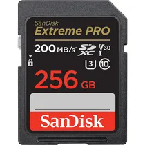 Memória SD Sandisk Extreme Pro 200-140 MB/s C10 U3 V30 256 GB (SDSDXXD-256G-GN4IN)