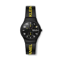 Relógio Analógico Masculino Daniel Klein DKLN DK.1.12476-5 - Preto e Amarelo
