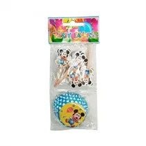 Kit Party Flavor Toppers e Forminhas para Cupcake Mickey Baby 24PCS