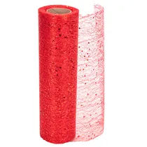 Malla Colorida com Brilho 25 CM X 10 M Prata/Dourado/Vermelho