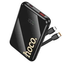 Carregador Portátil Hoco Q37 20W 10000MAH + Cabo Lightning/USB-C - Black  Carregador ...