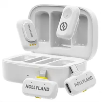 Combo de Microfone Sem Fio Hollyland Lark A1 USB-C/iPhone - Branco