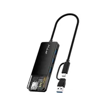 Hub FTX CT-HUBT3-PB - USB/USB-C - 4XUSB/USB-C - Preto