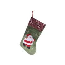 Bota Natalina Verde com Papai Noel