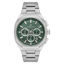 Relogio Analógico Masculino Daniel Klein DK.1.13906-2 Exclusive Gents / Pulseira de Aço Inoxidável - Prata/Verde