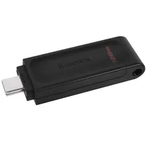 Pen Drive de 128GB Kingston Datatraveler 70 DT70 USB-C - Preto
