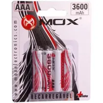 Pilha Mox AAA Recarregavel 3600 Mah - 4 Unidades