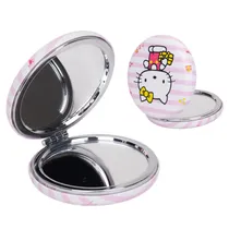Espelho Mão Circular Hello Kitty Bra/Rosa