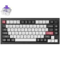 Teclado Gamer Mecânico Keychron Q1 He RGB Sem Fio Switch Magnetic Nebula - Preto Carbono (Inglês)