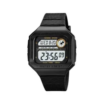 Relógio Masculino Digital Skmei 2022 GDWT Ouro Branco