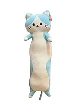 K.K Toys Peluche Almohada de Gato 110CM K55341-4C Celeste